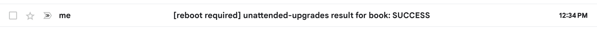 Automatic Server Updates - unattendedUpgrades with email notifications
