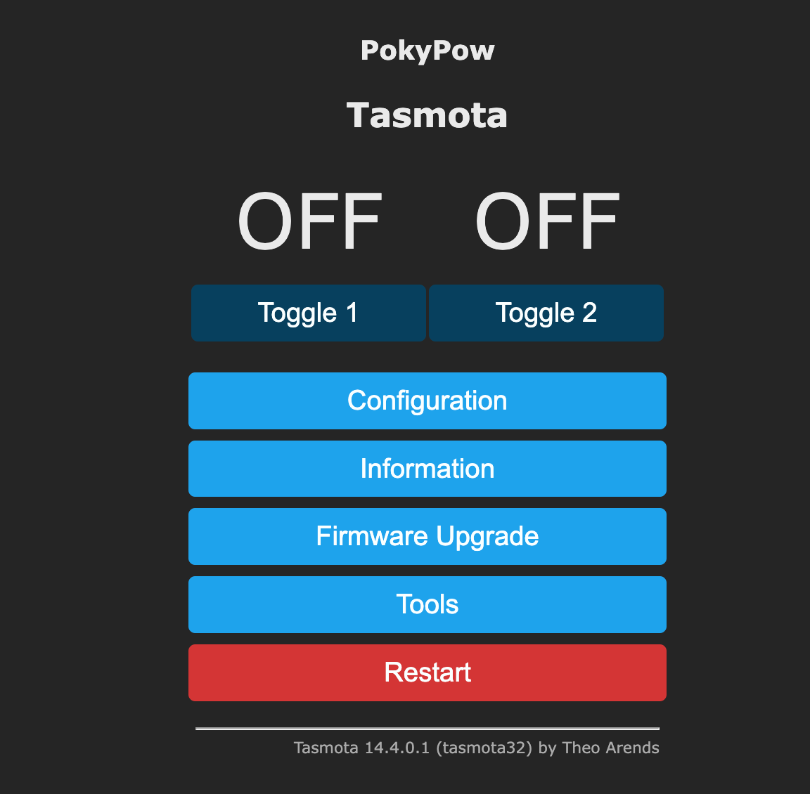 PokyPow Updates and Tasmota